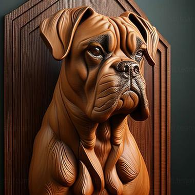 3D model German boxer dog (STL)